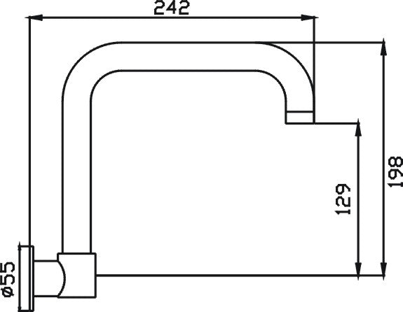 Ideal Swivel Wall Outlet (Brushed Gun Metal)