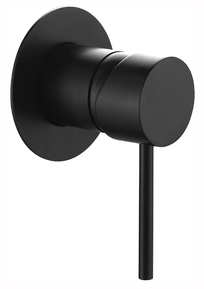 IDW3 (B) / Ideal Wall Mixer (Black) - Hellycar Black Wall Mounted Mixer Tap - Pin Lever Bathroom Wall Tap