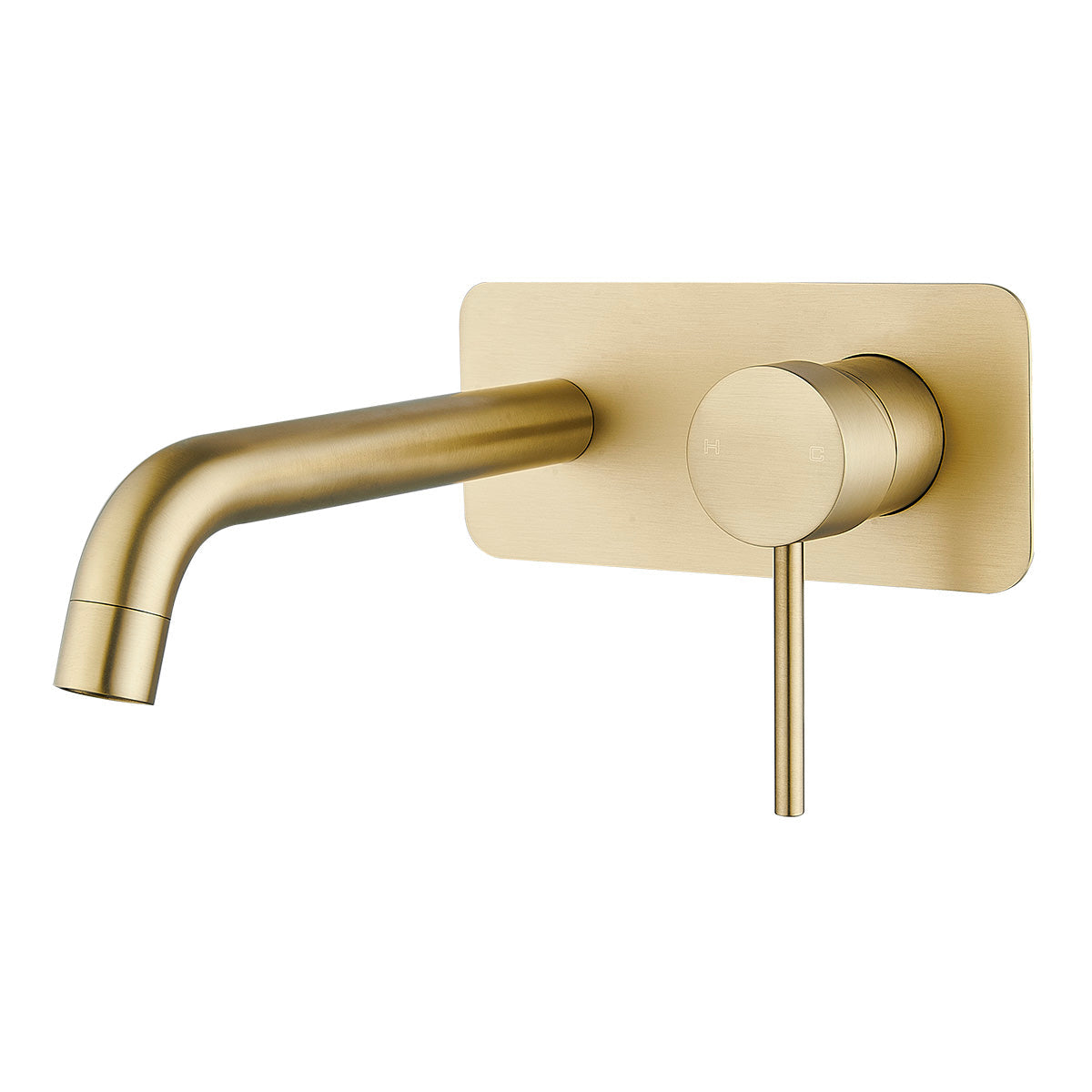 IDWS2 (BG) / Ideal Wall Mixer With Outlet (Brushed Gold) - Hellycar Brushed Gold Wall Basin Mixer - Bathroom Mixer Tap