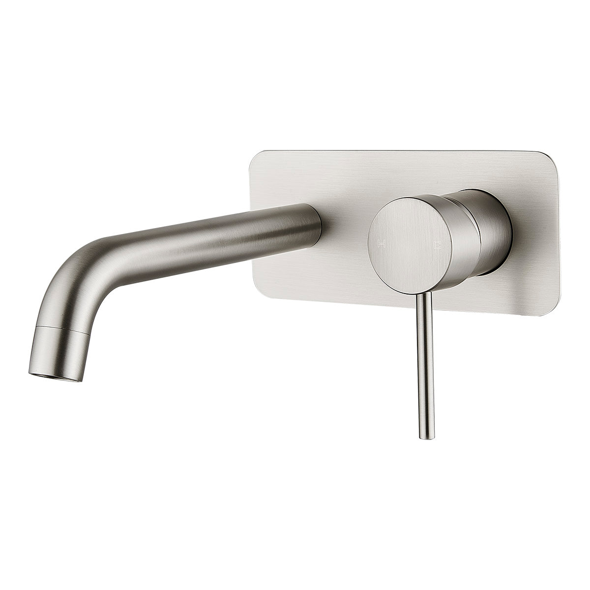 IDWS2 (BN) / Ideal Wall Mixer With Outlet (Brushed Nickel) - Hellycar Brushed Nickel Mixer Tap - Brushed Nickel Bathroom Tapware