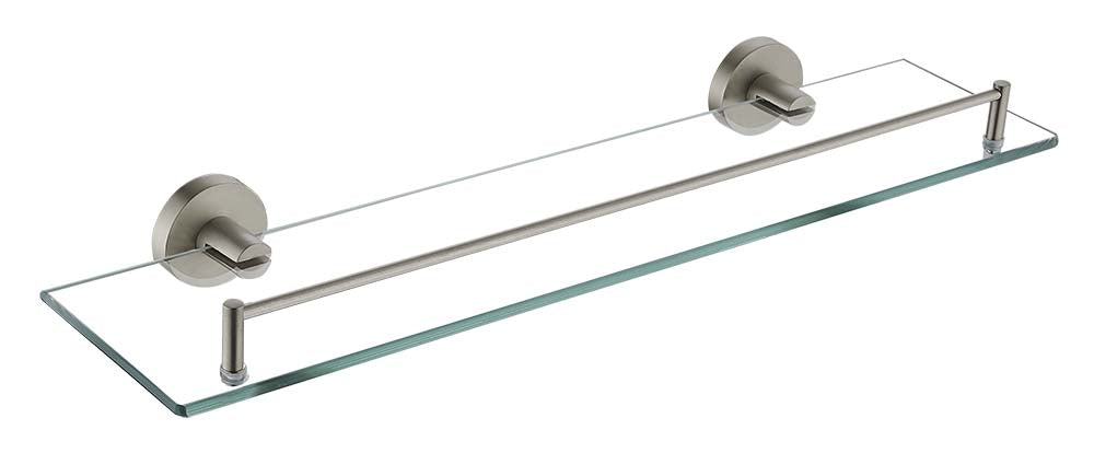 BA857 (BN) / Ideal Shelf (Brushed Nickel) - BA857 (BN) / Ideal Shelf (Brushed Nickel) - Hellycar Brushed Nickel Glass Shelf - Shower Shelf