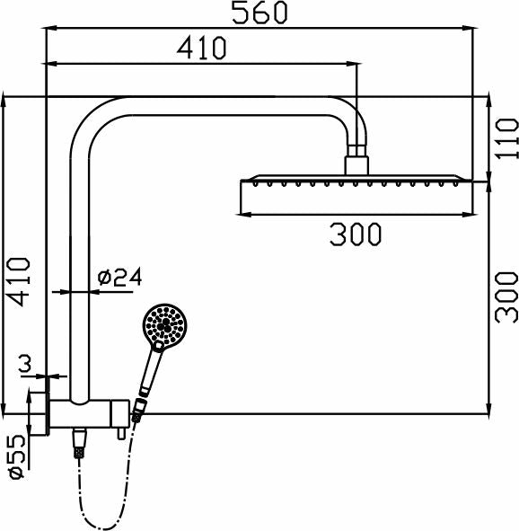 Ideal Shower System (Brushed Gun Metal)