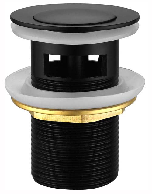 PPW32-2 (B) / Push Plug Waste With Overflow 32mm (Black)