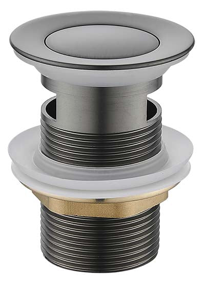 PPW32-2 (BGM) / Push Plug Waste With Overflow 32mm (Brushed Gun Metal)