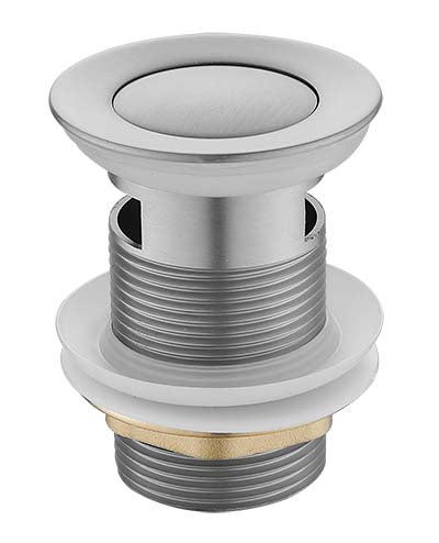 PPW32-2 (BN) / Push Plug Waste With Overflow 32mm (Brushed Nickel)