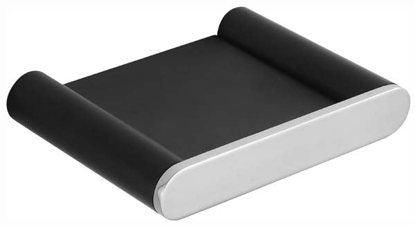 SLBA6 (BC) / Sleek Soap Dish (Black / Chrome)